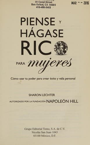 Piense y Hagase Rico para Mujeres